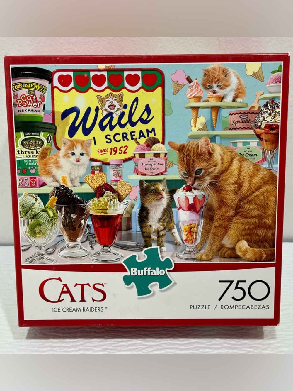 Cats Ice Cream Raiders Puzzle 750 Pieces COMPLETE